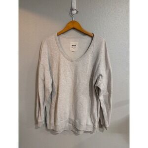 Aerie Sweatshirt Women Sm Scoop Neck Oversized Cotton French Terry Star